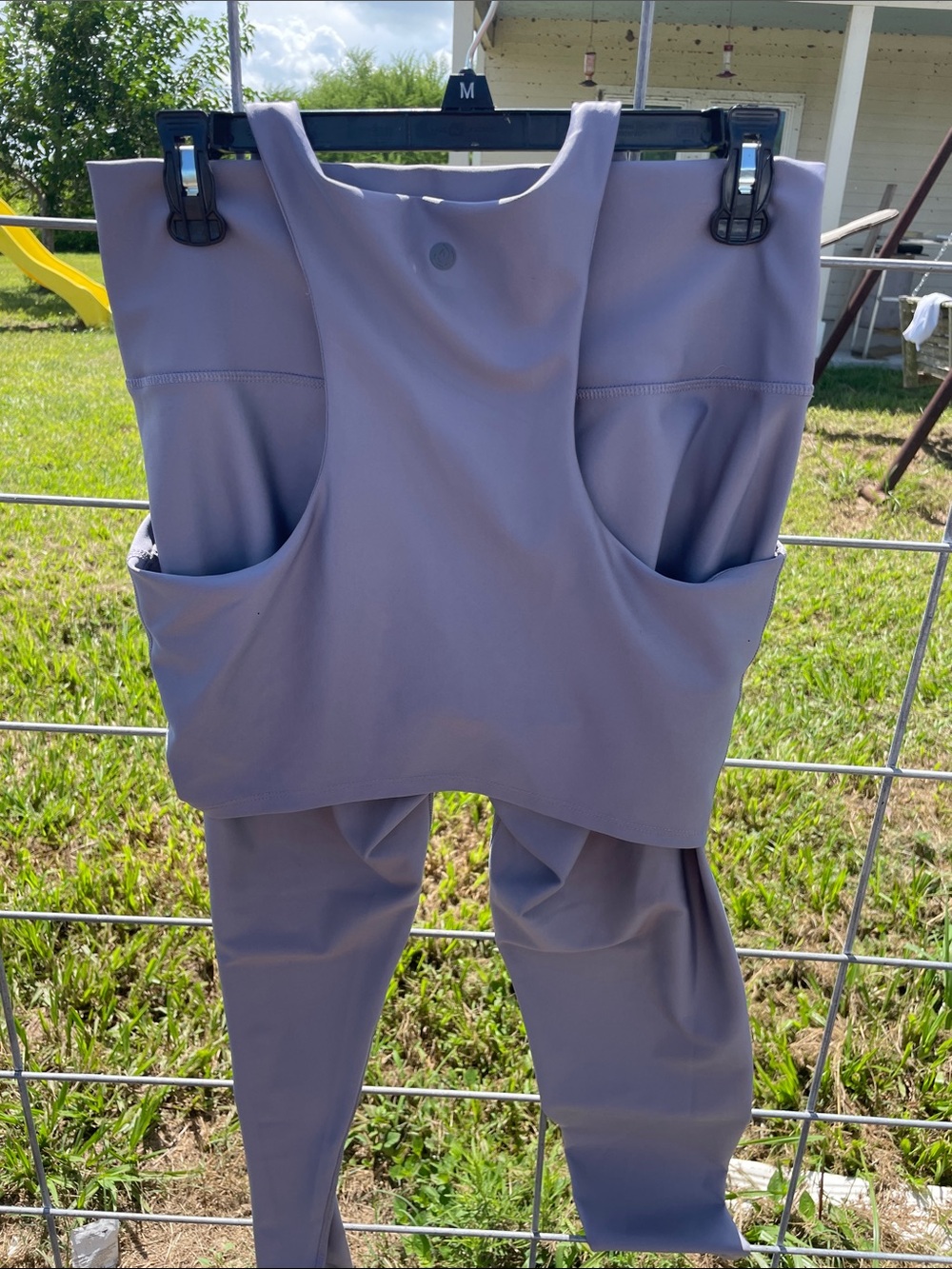 Women’s Gray Crop Tank & Legging Set - Picture 5 of 6